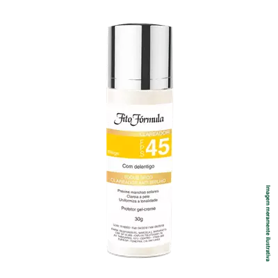 Protetor solar com cor clareador 4 em 1  FPS 45 