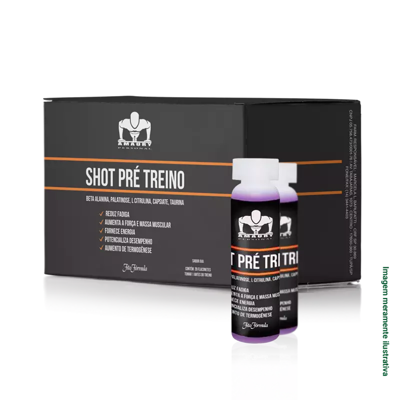 Shot Pré-Treino  20 Flaconetes