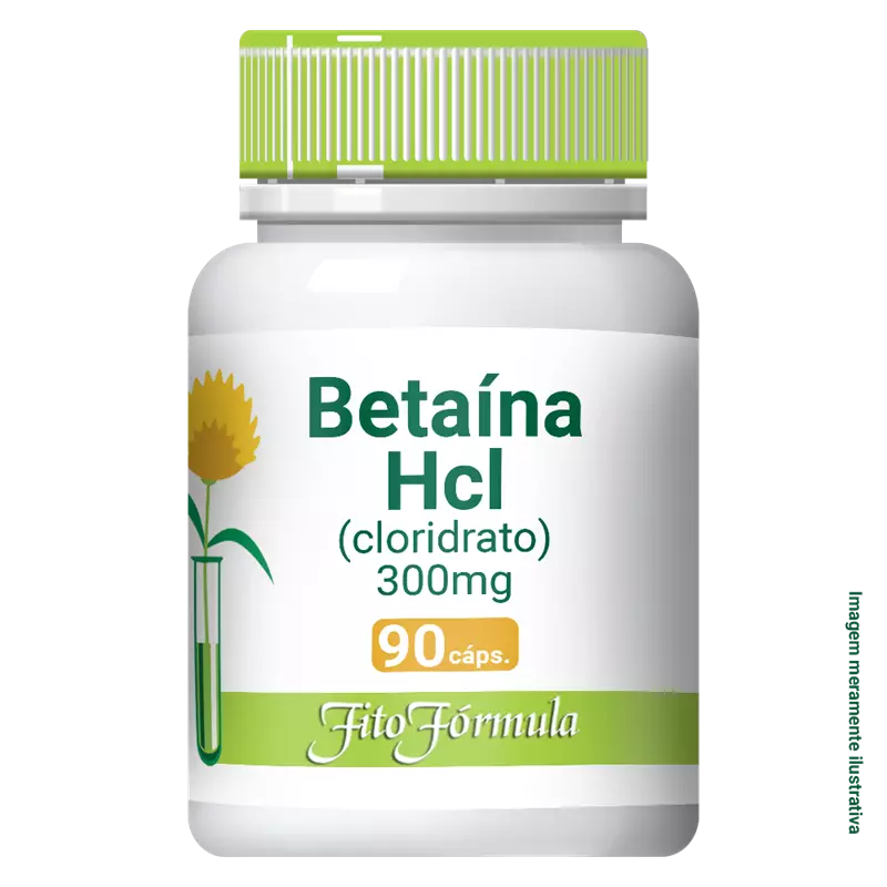 Betaína HCL 300mg 90 Cápsulas